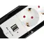 Equip Prodlužovací přívod 4 zásuvky černá/bílá / Zásuvkový blok / 2x USB-A / vypínač / 1,5 m