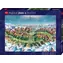HEYE Puzzle Map Art: Horský svět v Alpách / 2000 dílků / 97 × 69 cm