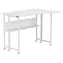 Maclean MC-126 L/W bílá / Skládací stůl / mobilní / 100x73 cm / rohový, L-tvar / nosnost 50 kg / s policí