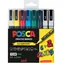 POSCA PC-3M 6+2 / Akrylový popisovač / Sada 8 barev