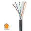 Nedis CAT6 černá / Instalační kabel / U/UTP / 305 m / venkovní / kulatý / PE