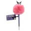 BLUESKY Kuličkové pero Kuromi PomPom / Sanrio / chlupatý pompon / černá náplň