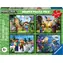 RAVENSBURGER Puzzle Minecraft / 4x100 dílků / 36 x 26 cm