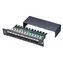 XtendLan Patch panel 10" 12 portů černý / Patch panel / Cat5e stíněný / 1U / LSA / vodorovné porty