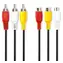 Nedis Kompozitní video kabel 3x RCA - 3x RCA 5 m černý / Kabel / poniklované konektory / 480p