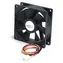 StarTech tichý ventilátor 80 mm černý / Ventilátor / 80x80x25 mm / -10 až 80 °C / plast