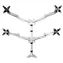 StarTech Quad Monitor Mount Premium stříbrná / Držák pro 4 monitory / 13-27" / nosnost 45 kg / rotace 360°