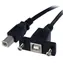 StarTech USB 2.0 kabel s montáží na panel černá / Kabel / USB B samec-samice / 91 cm / 480 Mbit/s