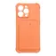 Hurtel Card Armor Case oranžová / Pouzdro pro Apple iPhone 11 Pro / s kapsou na kartu / silikonové