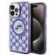 Karl Lagerfeld IML Monogram Karl & Choupette Head fialová / Pouzdro / Apple iPhone 15 Pro Max / MagSafe