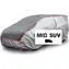 COMPASS Ochranná plachta proti kroupám MID SUV / 480 x 195 x 155 cm / stříbrná / EVA