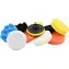Compass Leštící kotouče sada 10ks s unašečem 10cm / Leštící kotouče / do vrtačky / HEX 1/4 / suchý zip