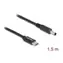 Delock USB-C – Dell 4,5x3mm černá / Napájecí kabel / 1,5 m / 20 V / 3 A