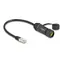DeLock Kabel RJ45 vidlice - RJ45 zásuvka vodotěsný / Síťový kabel / Cat6a / S/UTP / IP68 / 0,25 m