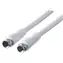 Schwaiger anténní kabel F(M)-F(M) 3 m bílá / Anténní kabel / 75 dB / 75 Ohm / Dvojité stínění