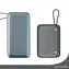 4smarts Pocket 10000mAh vesmírně šedá / Powerbanka / 30W PD / vestavěný USB-C kabel / LCD displej