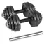 REBEL ACTIVE Nastavitelné jednoručky v kufříku černé / 30 kg / 2 činkové tyče / sada kotoučů 0,5-2,5 kg