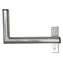 WFmetal Anténní držák na zeď 25 cm pravý / Držák antény / vyložení 250 mm / O 32 mm / galvanický zinek