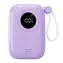 Powerton ENERGY PASTEL EDITION fialová / Powerbanka / 10000 mAh / 22,5 W / 2x USB-C / integrované kabely