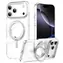 Magnetický kryt s otočným stojánkem bílý / Kryt / Apple iPhone 18 Pro / 17 Pro / TPU + akryl / MagSafe