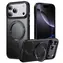 Magnetický kryt s otočným stojánkem černý / Kryt / Apple iPhone 18 Pro / 17 Pro / TPU + akryl / MagSafe