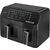ECG AF 8300 Dual Fry černá / Horkovzdušná fritéza / 2 hrnce / 2700 W / 8.3 L / 80–200 °C / 8 programů