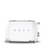 SMEG 50's Retro Style bílá / Topinkovač / 950 W / 2 sloty / 2 topinky / 6 stupňů opečení