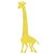 KIK Dřevěný růstový metr Žirafa žlutá / 125 cm