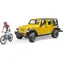 Bruder 02543 Jeep Wrangler s cyklistou a horským kolem / 1:16 / od 4 let