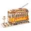 RoboTime dřevěné 3D puzzle Historická tramvaj / 145 dílků / Obtížnost: střední / od 8 let