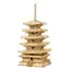 RoboTime dřevěné 3D puzzle Pětipatrová pagoda / od 8 let / 275 dílků / Obtížnost: nízká