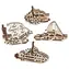 Ugears 3D dřevěné mechanické puzzle 4 mechanické přívěšky Plavidla / od 5 let / 56 dílků / Obtížnost: nízká