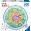 Ravensburger Kruhové puzzle Duhový dort / 500 dílků / od 12 let