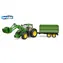 Bruder 03155 Traktor John Deere s předním nakladačem a sklápěcím přívěsem / 1:16 / od 3 let