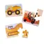 Bigjigs Toys Puzzle 3v1 Stavební stroje / od 2 let