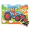 Bigjigs Toys Dřevěné puzzle traktor (9 dílků) / od 2 let