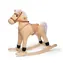 Bigjigs Toys Dřevěný houpací kůň béžový / od 1 roku
