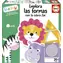 EDUCA Baby vkládačka Prozkoumej tvary se zebrou Zakem / 6x2 dílky / od 2 let