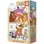 EDUCA Dřevěné puzzle Lví král a Bambi / 2x16 dílků / od 3 let
