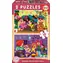 EDUCA Dřevěné puzzle Maškarní bál / 2x16 dílků / od 3 let