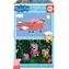 EDUCA Dřevěné puzzle Prasátko Peppa / 2x16 dílků / od 3 let