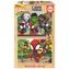EDUCA Dřevěné puzzle Spidey a jeho úžasní přátelé / 2x25 dílků / od 3 let