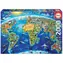 EDUCA Puzzle Mapa se světovými památkami / 2000 dílků / od 14 let