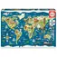 EDUCA Puzzle Mapa světa 200 / dílků / od 6 let