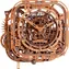 WOODEN CITY 3D puzzle Gear Globe nástěnné hodiny 416 dílků / od 15 let