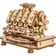 WOODEN CITY 3D Dřevěné puzzle Motor V8 / 200 dílků / od 14 let
