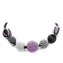 Náhrdelník Picasso N - Black silver amethyst / Skleněné perličky / Rokajl / Délka 41cm / Velká dárková krabička
