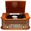 Denver MRD-51 hnědá / USB Gramofon / s integrovaným DAB rádiem / kazetový přehrávač / CD