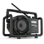 PerfectPro DABBOX černá / Kombinované stavební rádio / 4xLR14 / FM / DAB+ / AUX / BT / bez baterií
