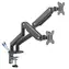 ULTRADESK Branch Double černá / Držák pro 2 monitory / až 20kg / 17" až 32" / VESA 75x75 & 100x100